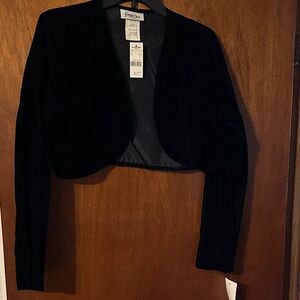 Steppin Out Black Velvet Bolero Jacket